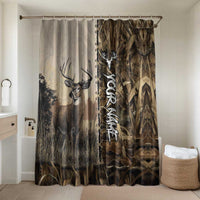 Personalized Born to Hunt Bathroom Set Deer Hunting Lacing Detail and Camo Traditional