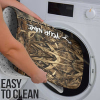 Personalized Born to Hunt Bathroom Set Deer Hunting Lacing Detail and Camo Traditional