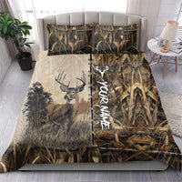 Personalized Born to Hunt Bedding Set Deer Hunting Lacing Detail and Camo Traditional