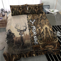 Personalized Born to Hunt Bedding Set Deer Hunting Lacing Detail and Camo Traditional