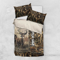 Personalized Born to Hunt Bedding Set Deer Hunting Lacing Detail and Camo Traditional