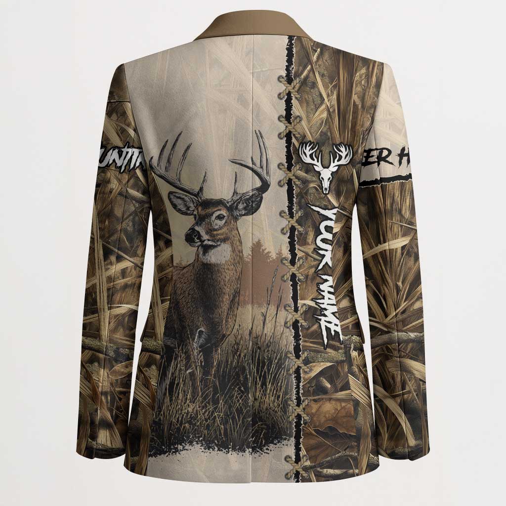 Personalized Born to Hunt Blazer Deer Hunting Lacing Detail and Camo Traditional