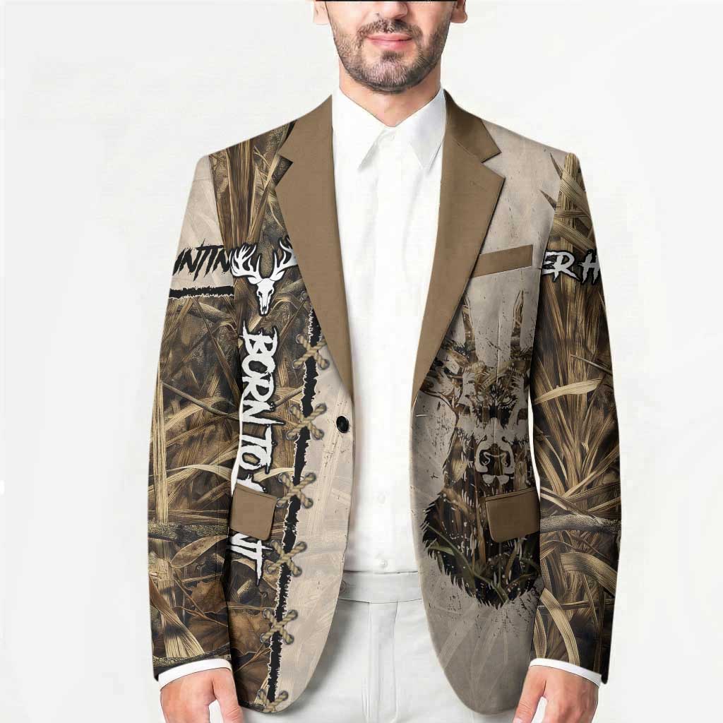 Personalized Born to Hunt Blazer Deer Hunting Lacing Detail and Camo Traditional