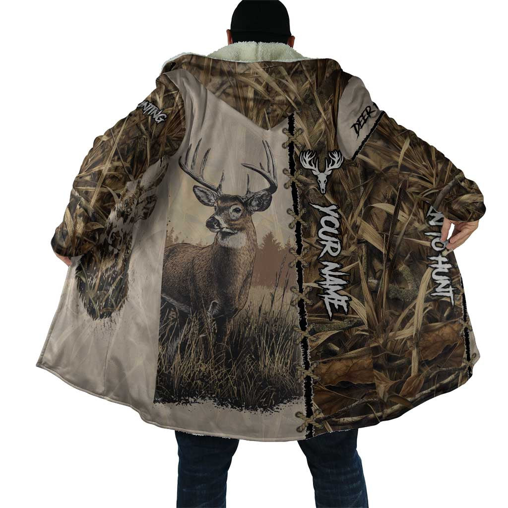 Personalized Born to Hunt Cloak Deer Hunting Lacing Detail and Camo Traditional