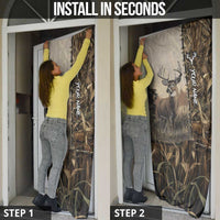 Personalized Born to Hunt Door Cover Deer Hunting Lacing Detail and Camo Traditional