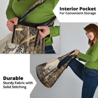 Personalized Born to Hunt Grocery Bag Deer Hunting Lacing Detail and Camo Traditional