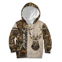 Personalized Born to Hunt Kid Hoodie Deer Hunting Lacing Detail and Camo Traditional