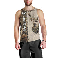 Personalized Born to Hunt Men Tank Top Deer Hunting Lacing Detail and Camo Traditional