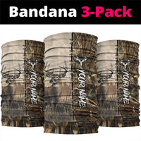 Personalized Born to Hunt Neck Gaiter Deer Hunting Lacing Detail and Camo Traditional