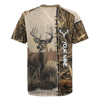 Personalized Born to Hunt Rugby Jersey Deer Hunting Lacing Detail and Camo Traditional