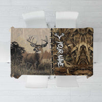 Personalized Born to Hunt Tablecloth Deer Hunting Lacing Detail and Camo Traditional