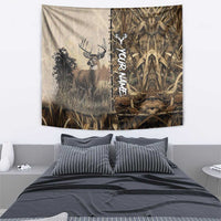 Personalized Born to Hunt Tapestry Deer Hunting Lacing Detail and Camo Traditional