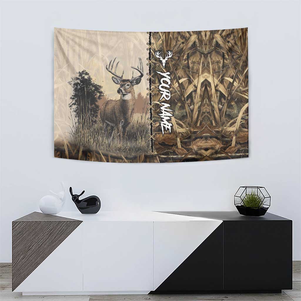Personalized Born to Hunt Tapestry Deer Hunting Lacing Detail and Camo Traditional