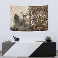 Personalized Born to Hunt Tapestry Deer Hunting Lacing Detail and Camo Traditional