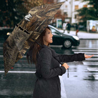 Personalized Born to Hunt Umbrella Deer Hunting Lacing Detail and Camo Traditional