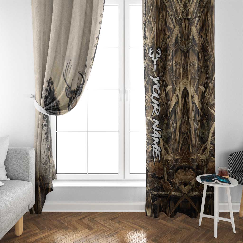 Personalized Born to Hunt Window Curtain Deer Hunting Lacing Detail and Camo Traditional