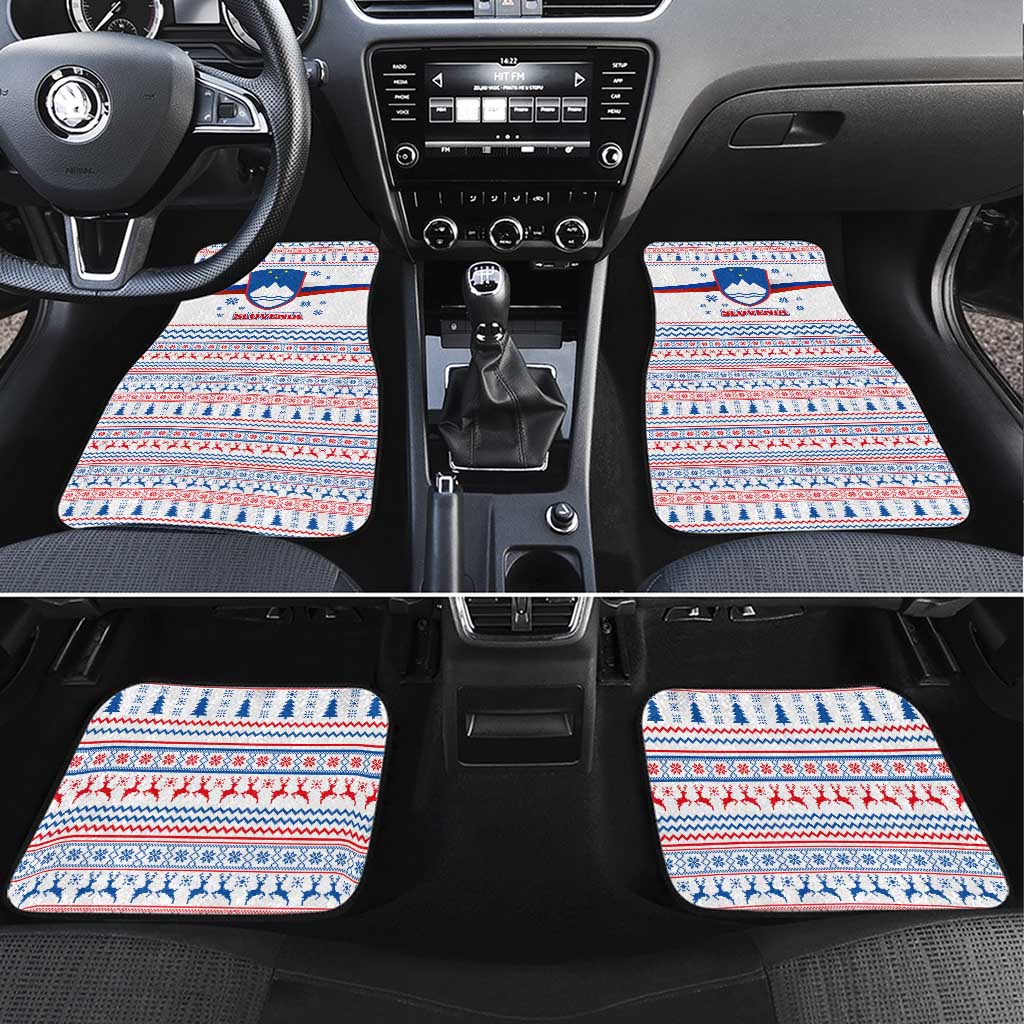 Slovenian Winter Car Mats Ljubljana Dragon with Nordic Snowflakes and Alpine Vibes