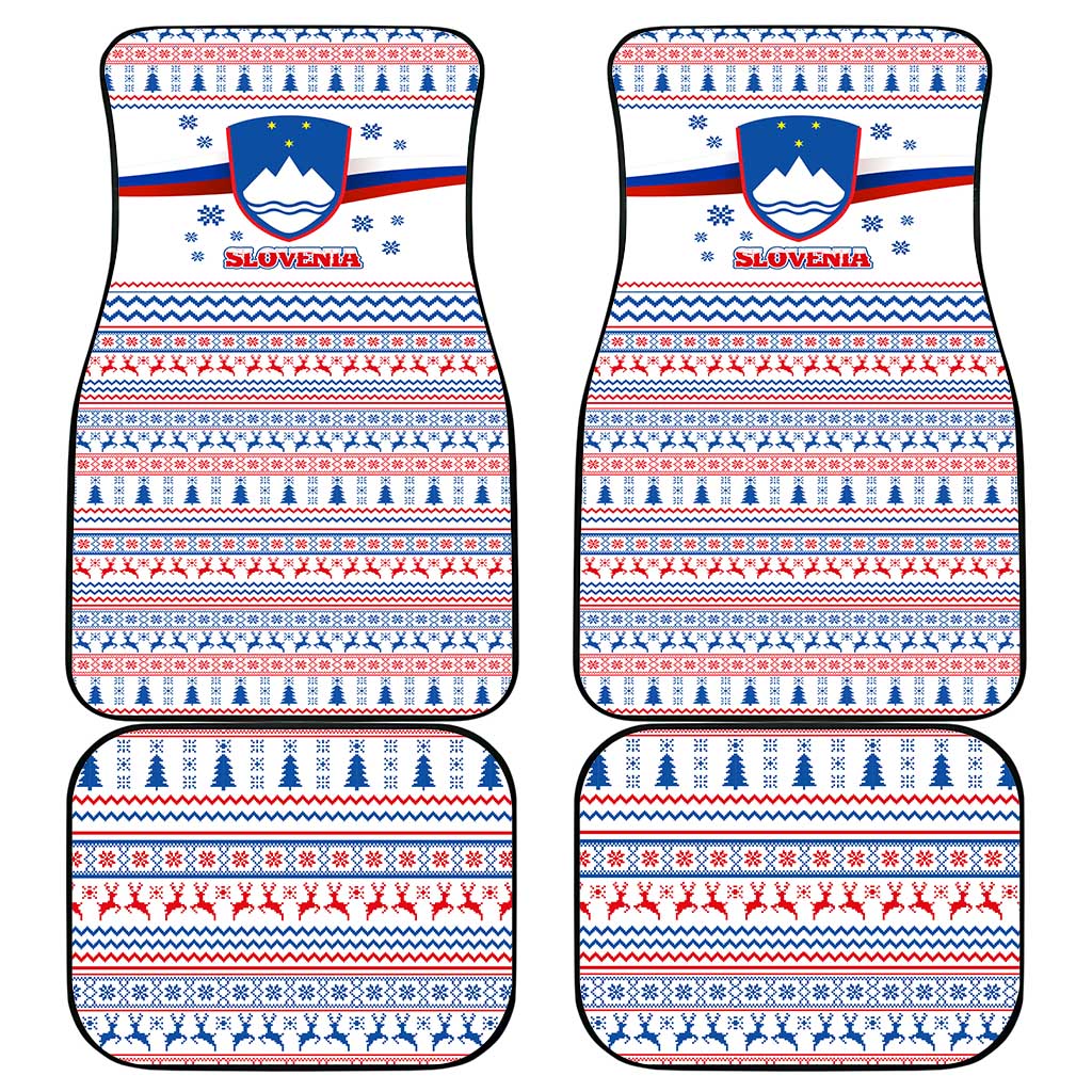 Slovenian Winter Car Mats Ljubljana Dragon with Nordic Snowflakes and Alpine Vibes