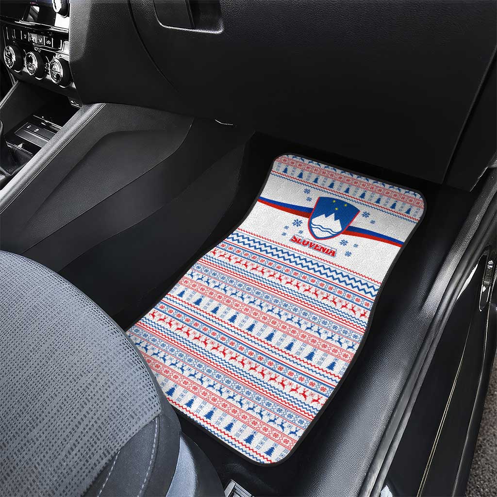 Slovenian Winter Car Mats Ljubljana Dragon with Nordic Snowflakes and Alpine Vibes