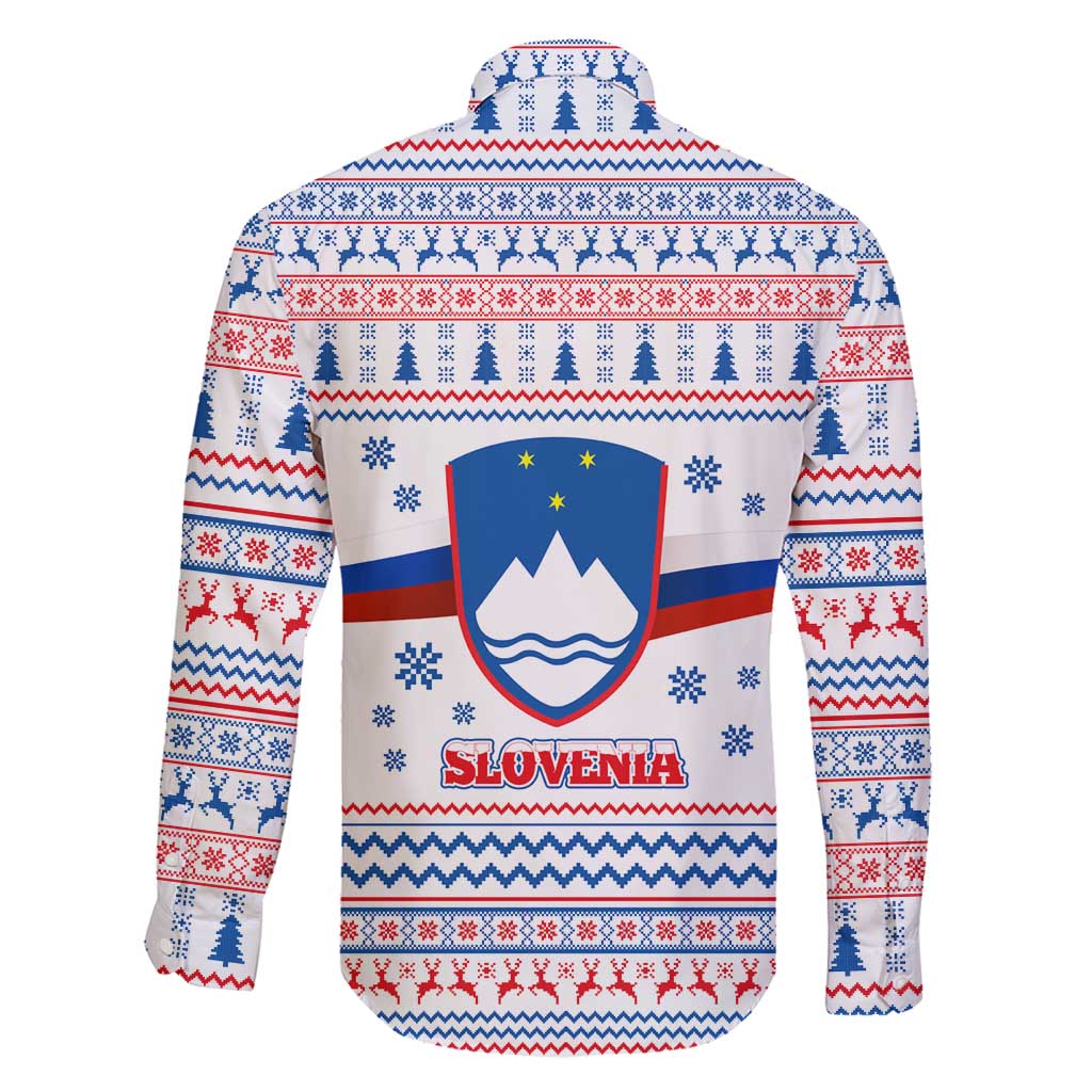 Slovenian Winter Family Matching Long Sleeve Bodycon Dress and Hawaiian Shirt Ljubljana Dragon with Nordic Snowflakes and Alpine Vibes