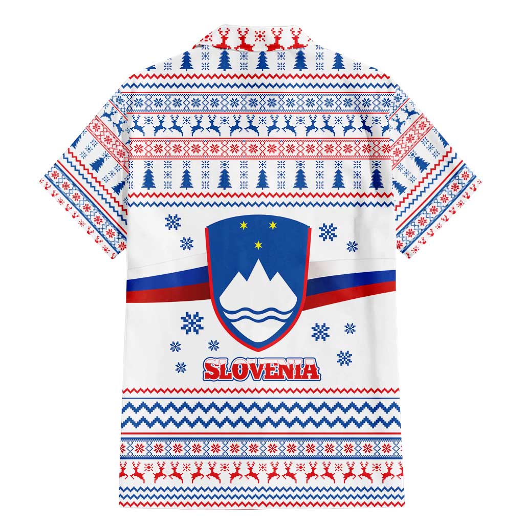 Slovenian Winter Family Matching Mermaid Dress and Hawaiian Shirt Ljubljana Dragon with Nordic Snowflakes and Alpine Vibes