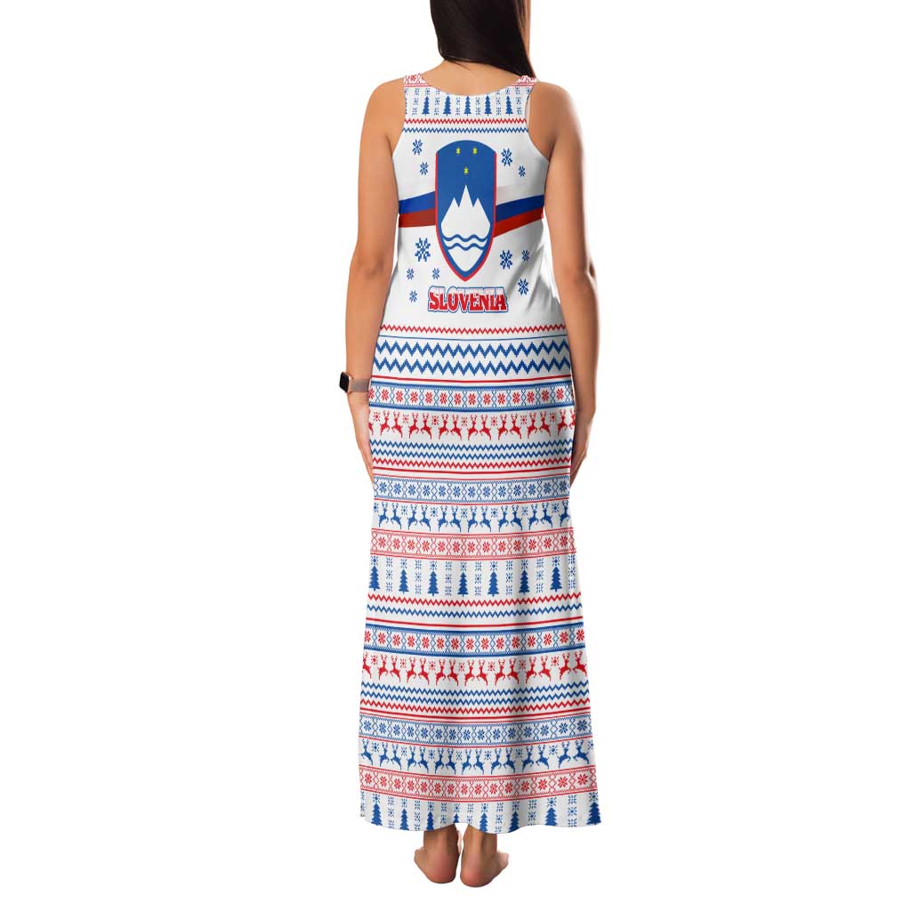 Slovenian Winter Family Matching Tank Maxi Dress and Hawaiian Shirt Ljubljana Dragon with Nordic Snowflakes and Alpine Vibes