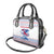 Slovenian Winter Shoulder Handbag Ljubljana Dragon with Nordic Snowflakes and Alpine Vibes