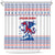 Slovenian Winter Shower Curtain Ljubljana Dragon with Nordic Snowflakes and Alpine Vibes