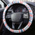 Slovenian Winter Steering Wheel Cover Ljubljana Dragon with Nordic Snowflakes and Alpine Vibes