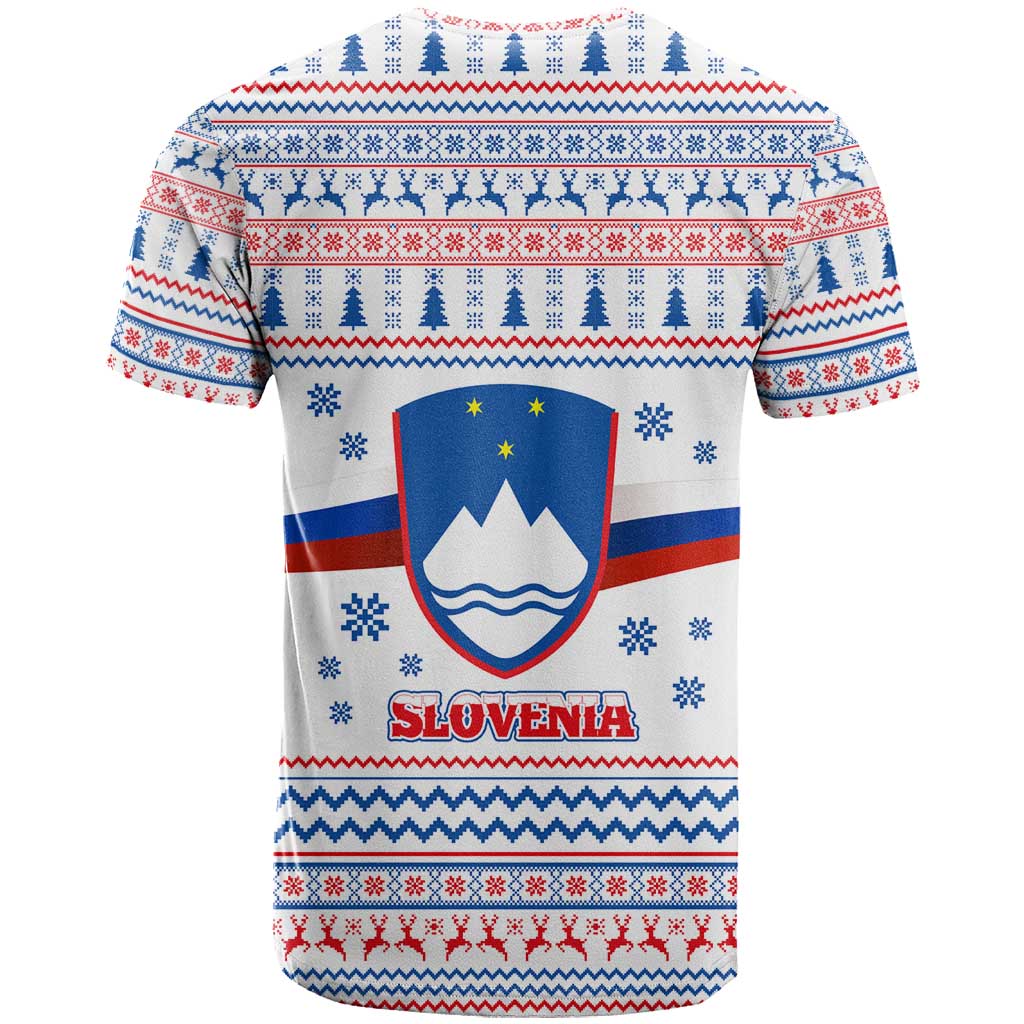 Slovenian Winter T Shirt Ljubljana Dragon with Nordic Snowflakes and Alpine Vibes