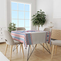 Slovenian Winter Tablecloth Ljubljana Dragon with Nordic Snowflakes and Alpine Vibes