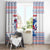 Slovenian Winter Window Curtain Ljubljana Dragon with Nordic Snowflakes and Alpine Vibes