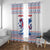 Slovenian Winter Window Curtain Ljubljana Dragon with Nordic Snowflakes and Alpine Vibes