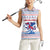 Slovenian Winter Women Sleeveless Polo Shirt Ljubljana Dragon with Nordic Snowflakes and Alpine Vibes
