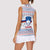 Slovenian Winter Women Sleeveless Polo Shirt Ljubljana Dragon with Nordic Snowflakes and Alpine Vibes