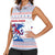 Slovenian Winter Women Sleeveless Polo Shirt Ljubljana Dragon with Nordic Snowflakes and Alpine Vibes