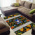 Slovenia Folk Art Area Rug Bright Floral Pattern with National Crest Emblem