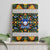 Slovenia Folk Art Canvas Wall Art Bright Floral Pattern with National Crest Emblem
