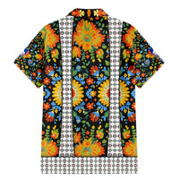 Slovenia Folk Art Family Matching Mermaid Dress and Hawaiian Shirt Bright Floral Pattern with National Crest Emblem