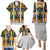 Slovenia Folk Art Family Matching Puletasi and Hawaiian Shirt Bright Floral Pattern with National Crest Emblem