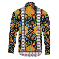 Slovenia Folk Art Family Matching Puletasi and Hawaiian Shirt Bright Floral Pattern with National Crest Emblem