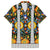Slovenia Folk Art Family Matching Short Sleeve Bodycon Dress and Hawaiian Shirt Bright Floral Pattern with National Crest Emblem
