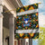 Slovenia Folk Art Garden Flag Bright Floral Pattern with National Crest Emblem