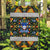 Slovenia Folk Art Garden Flag Bright Floral Pattern with National Crest Emblem