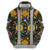 Slovenia Folk Art Hoodie Bright Floral Pattern with National Crest Emblem