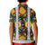 Slovenia Folk Art Kid Polo Shirt Bright Floral Pattern with National Crest Emblem