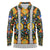 Slovenia Folk Art Long Sleeve Polo Shirt Bright Floral Pattern with National Crest Emblem