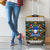 Slovenia Folk Art Luggage Cover Bright Floral Pattern with National Crest Emblem