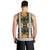 Slovenia Folk Art Men Tank Top Bright Floral Pattern with National Crest Emblem