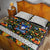 Slovenia Folk Art Quilt Bed Set Bright Floral Pattern with National Crest Emblem